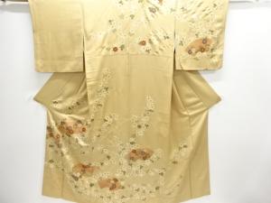 地紙に花模様訪問着